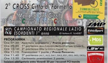 Domenica penultima tappa del Circuito Laziale Ciclocross a Formello