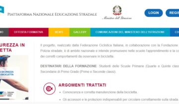 “La Sicurezza in Bicicletta” sulla piattaforma PNES per il 2020-2021