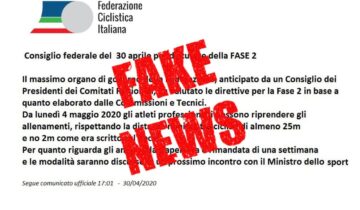 Social network – Fake-news riguardo la ripresa degli allenamenti