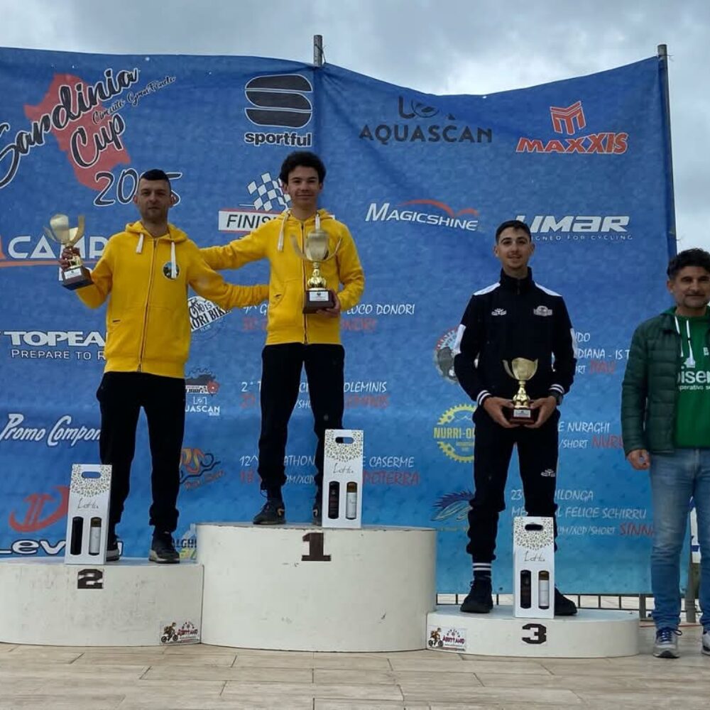 Il podio assoluto della 11° Gran Fondo Is Trebinas Il podio assoluto della 11° Gran Fondo Is Trebinas