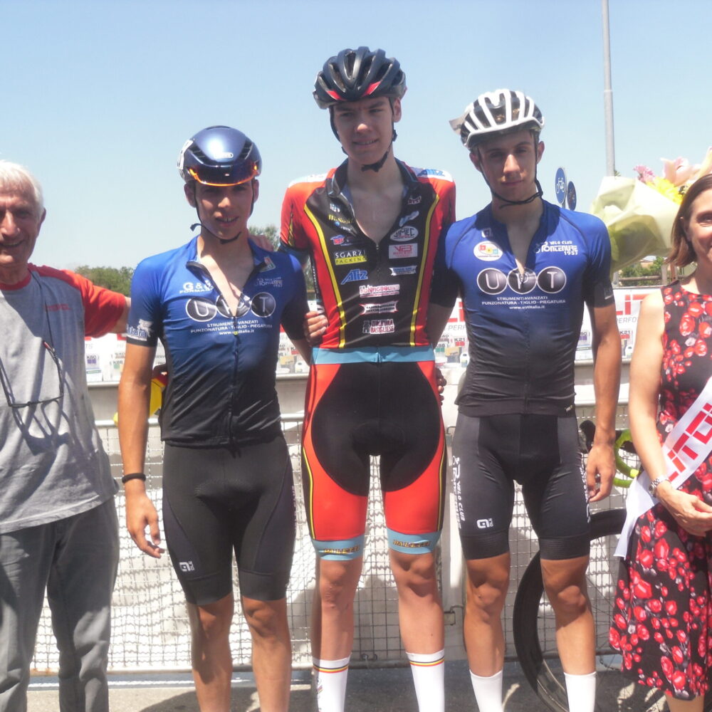 Podio del gp Litokol con William Tondelli