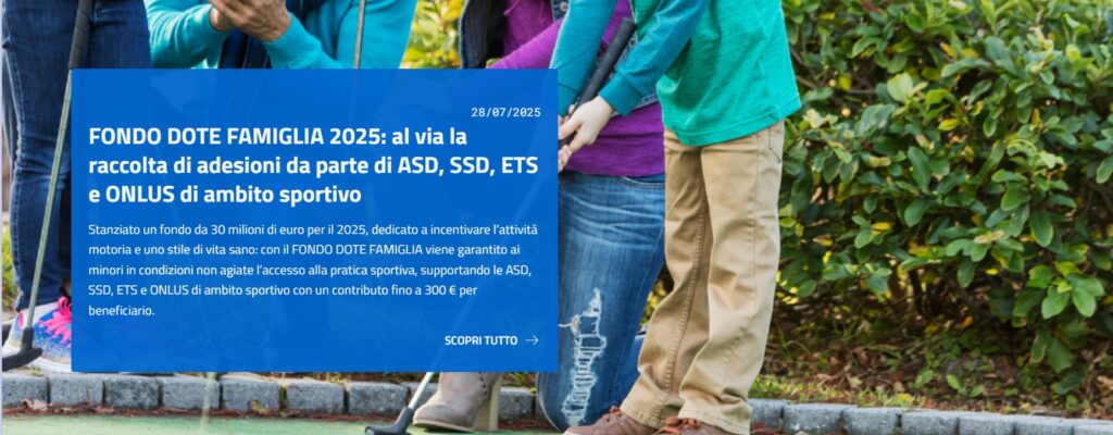 Fondo dote per la famiglia 2025