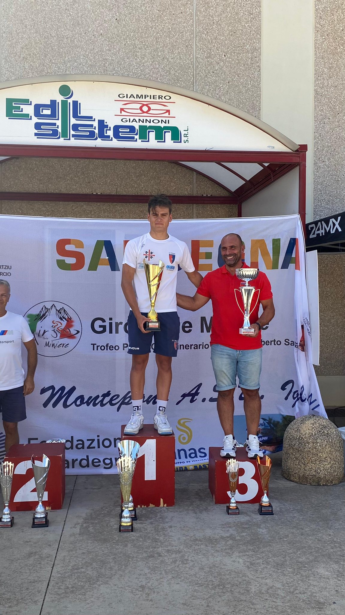 Daniele Santamaria sul podio Allievi-Juniores della 26° Coppa Città di Iglesias