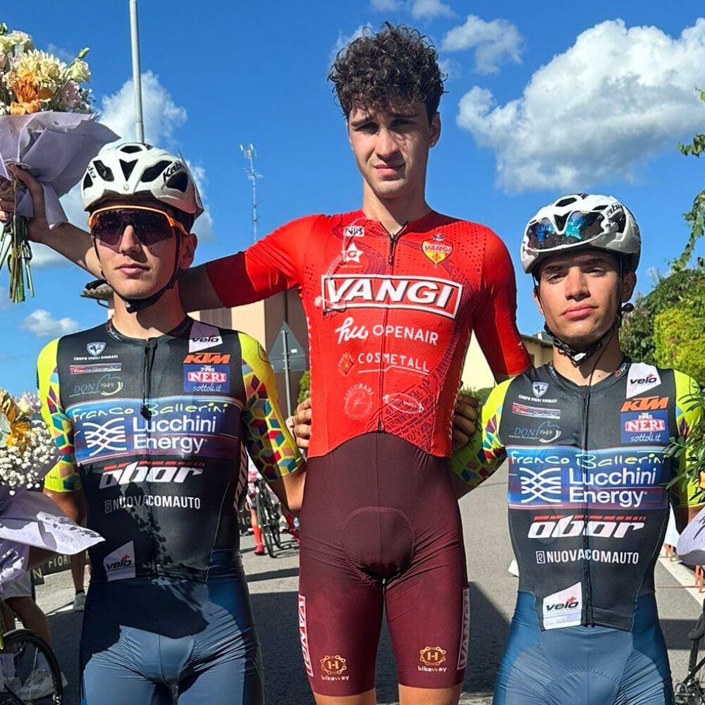 Il podio della gara di Donnini