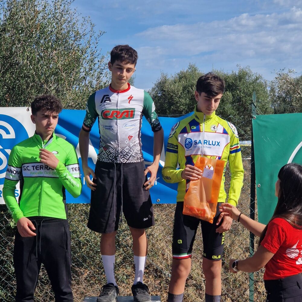 Il podio Allievi del 1° Trofeo Avis di Sarroch