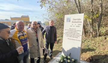 Inaugurato a Montebello il cippo in ricordo di Davide Rebellin