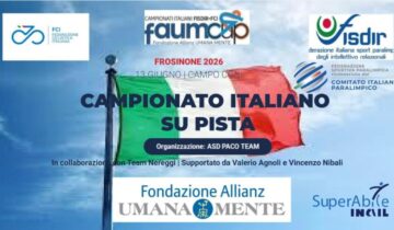 Sabato a Frosinone le sfide tricolori pista FISDIR
