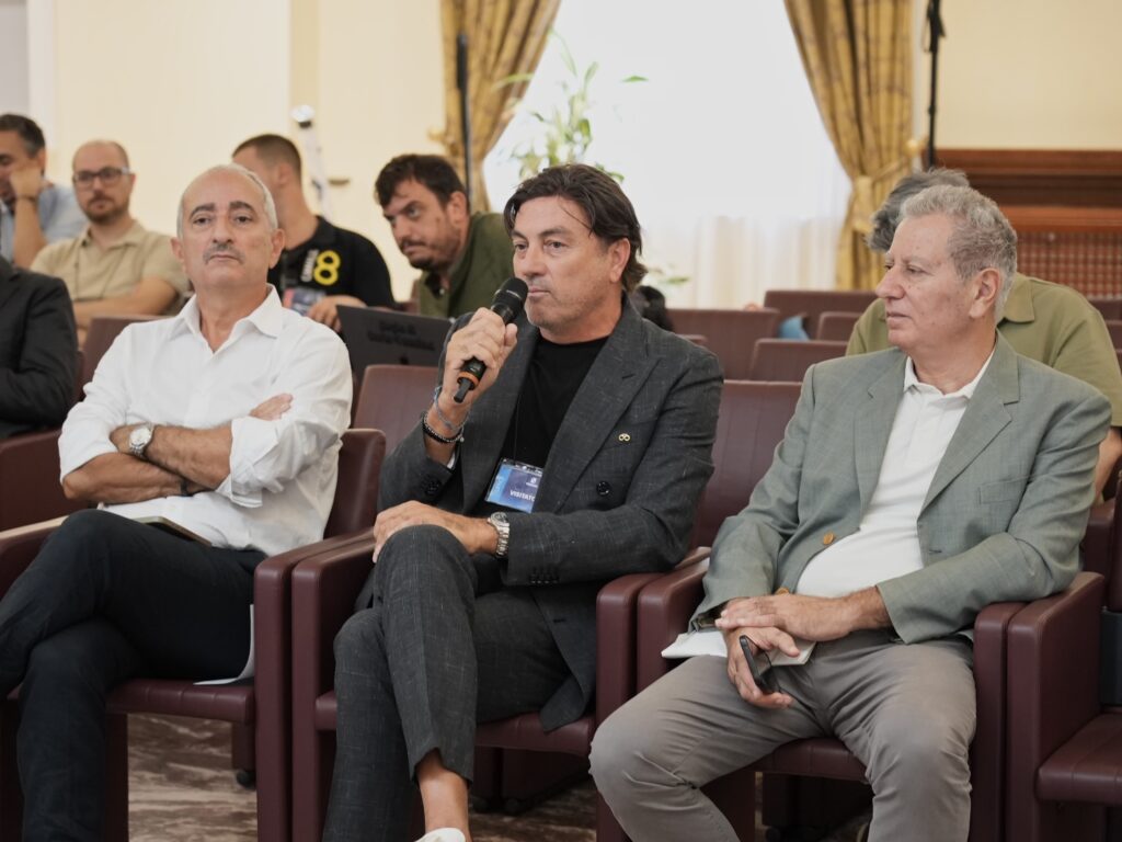 Il presidente della Terenzi Sport Eventi Claudio Terenzi durante il suo intervento